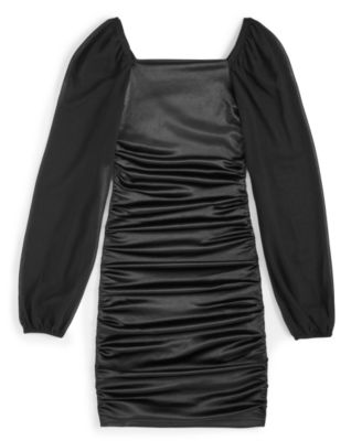 Big Girls Long-Sleeve Ruched Dress