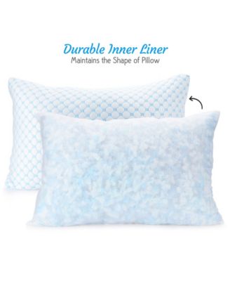 Memory Foam Gel Infused Reversible Cooling Pillow, Standard/Queen