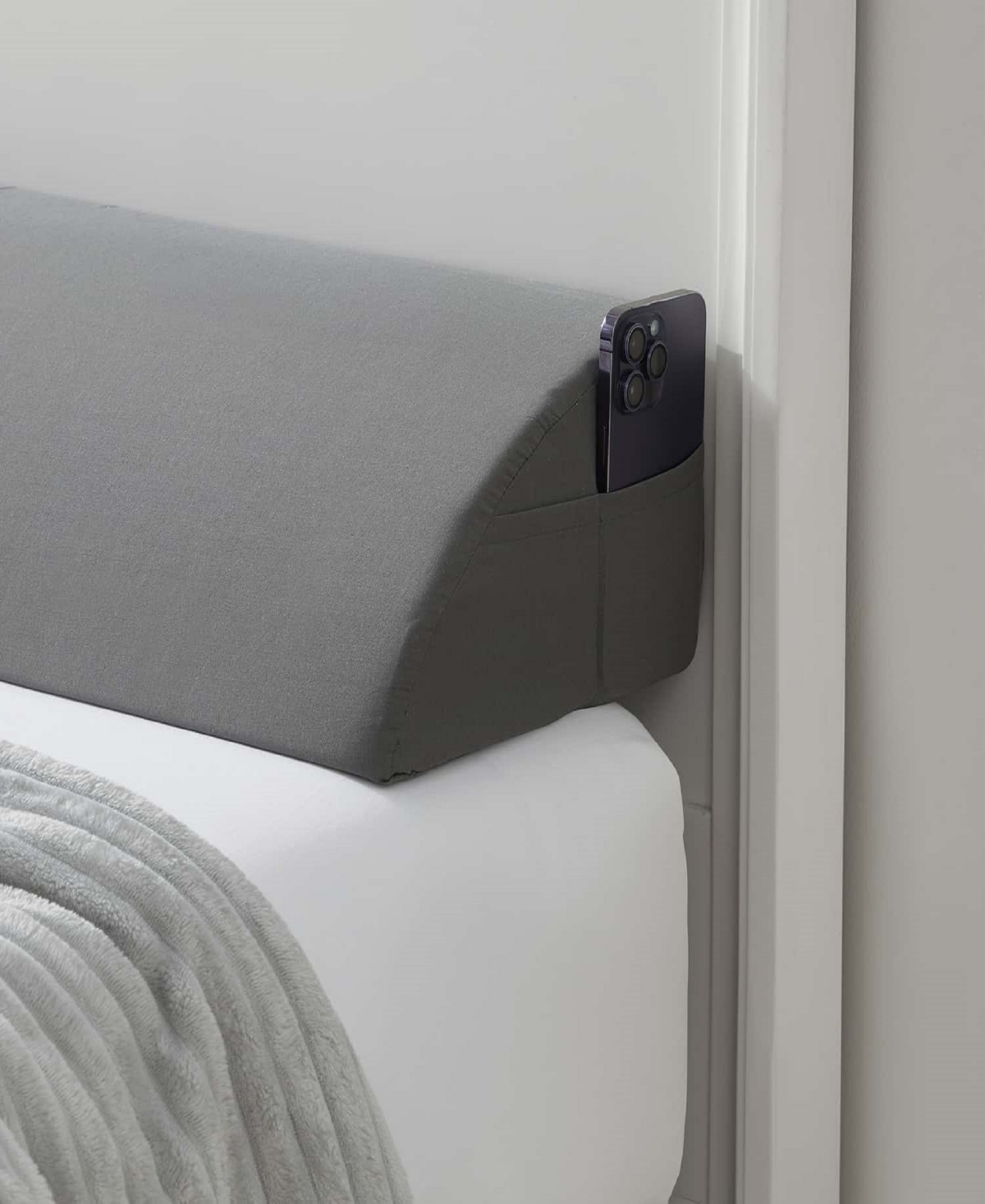 Nestl Premium Wedge Memory Foam Pillow, King In Dark Grey