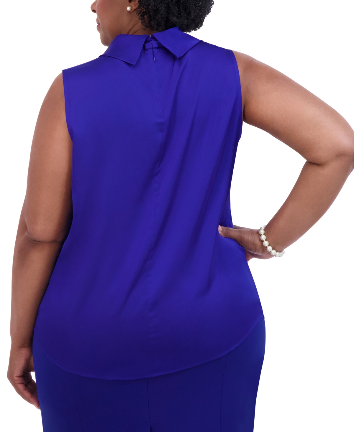 Kasper Women's Sleeveless Scarf-Neck Top