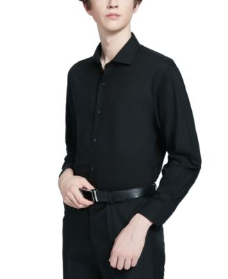 Perry Ellis Men's Modern-Fit Lux Twill Solid Dress Shirt