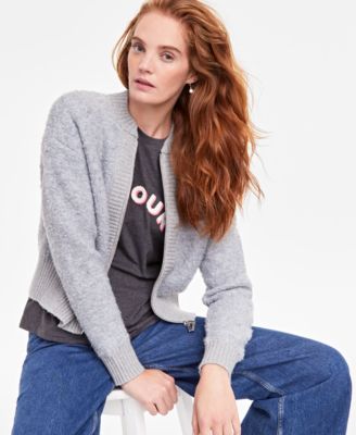 On 34th - Women's Fuzzy-Knit Zip Cardigan Jacket