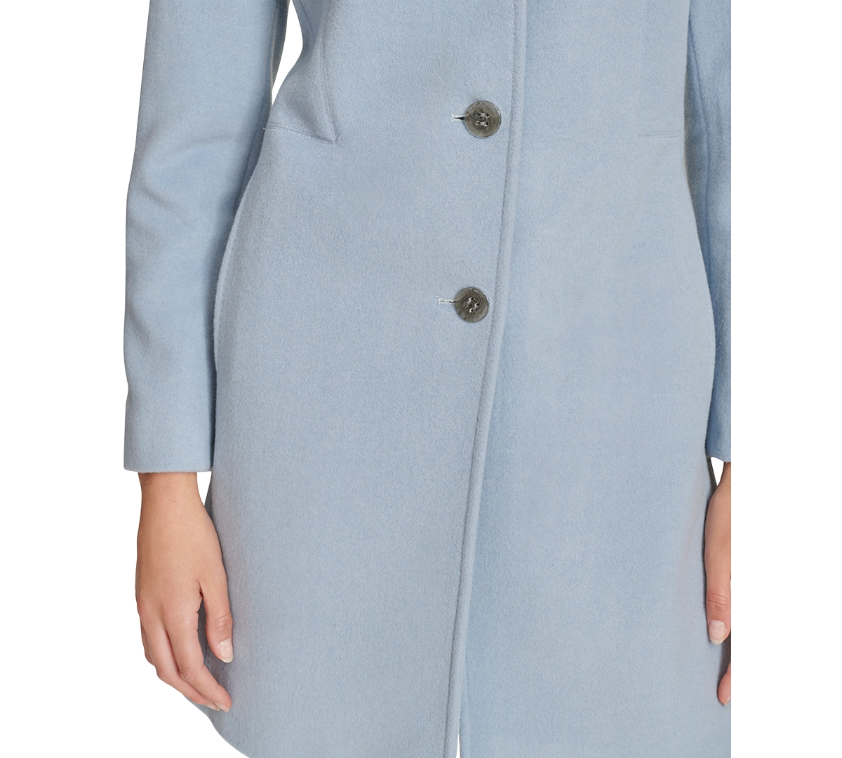 Calvin Klein Mid-length Coat In Chambray
