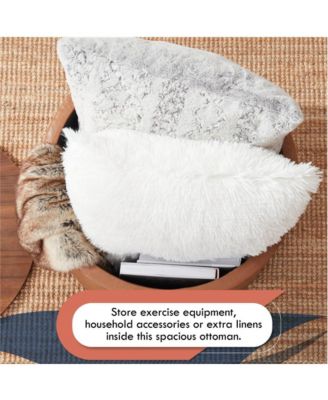 Parker Large Round Coffee Table Storage Ottoman