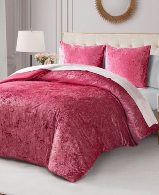 Crushed Velvet 3-Pc. Comforter Set, Full/Queen