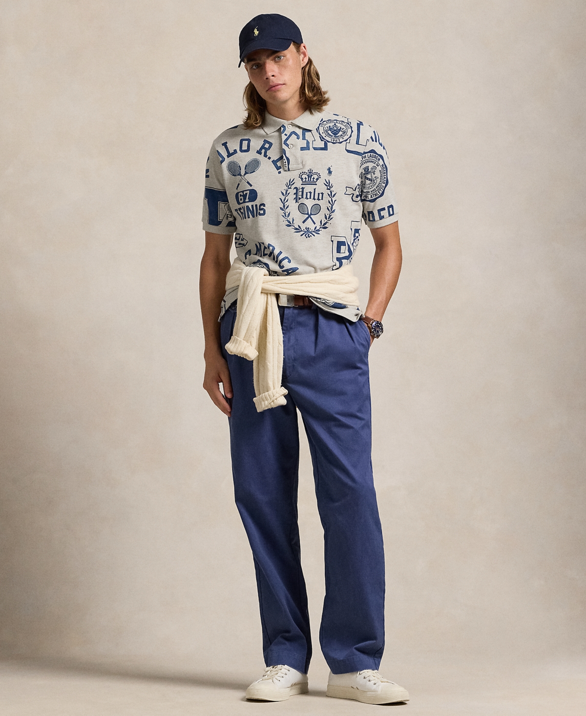 Polo Ralph Lauren Men's Classic-Fit Mesh Graphic Polo Shirt