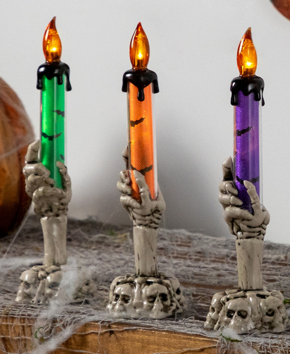 Northlight Led Lighted Skeleton Hand Halloween Candles In Multi