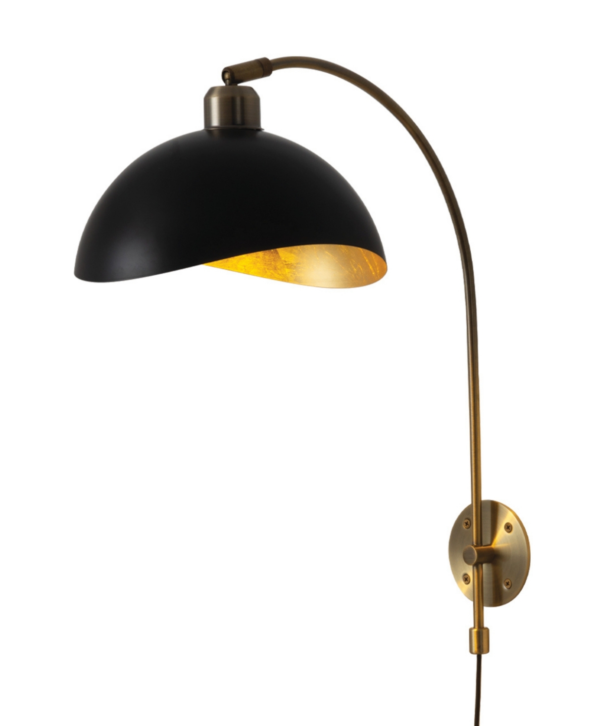 Shop Nova Of California Luna Bella 8" Switch Wall Sconce In Brass,matte Black