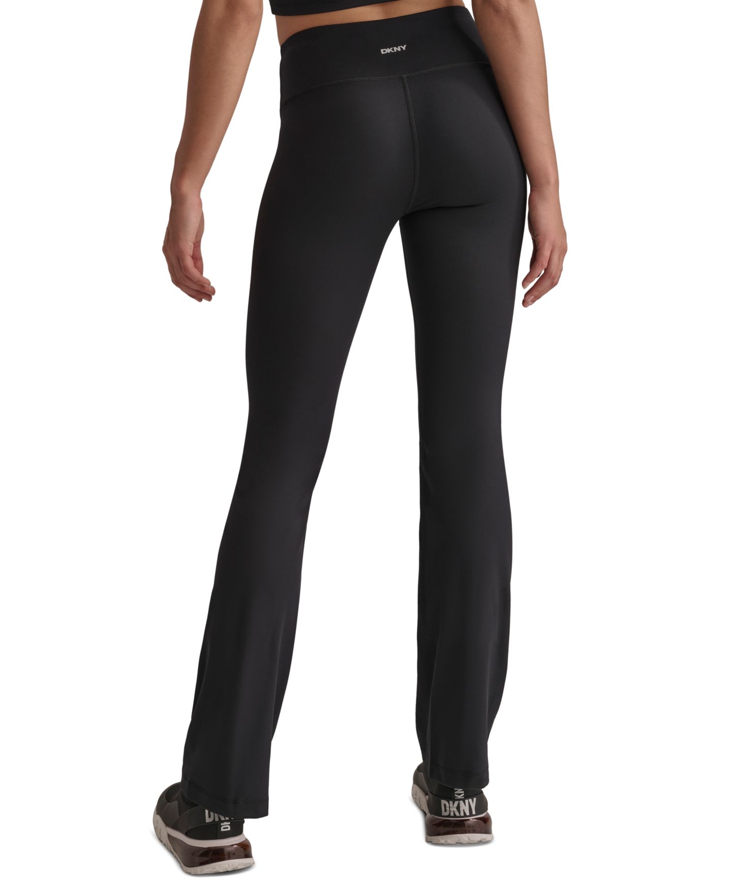 Женские леггинсы DKNY Balance Compression High-Waist Flared, цвет: Чёрный — фото 6