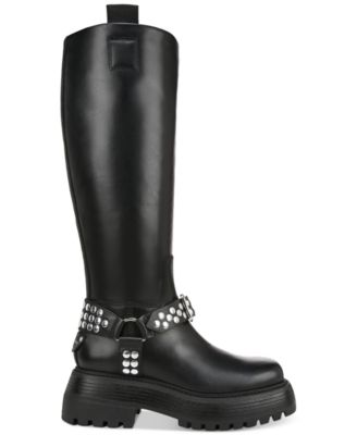 Circus NY by Sam Edelman Women's Hayes Metal-Trim Lug-Sole Moto