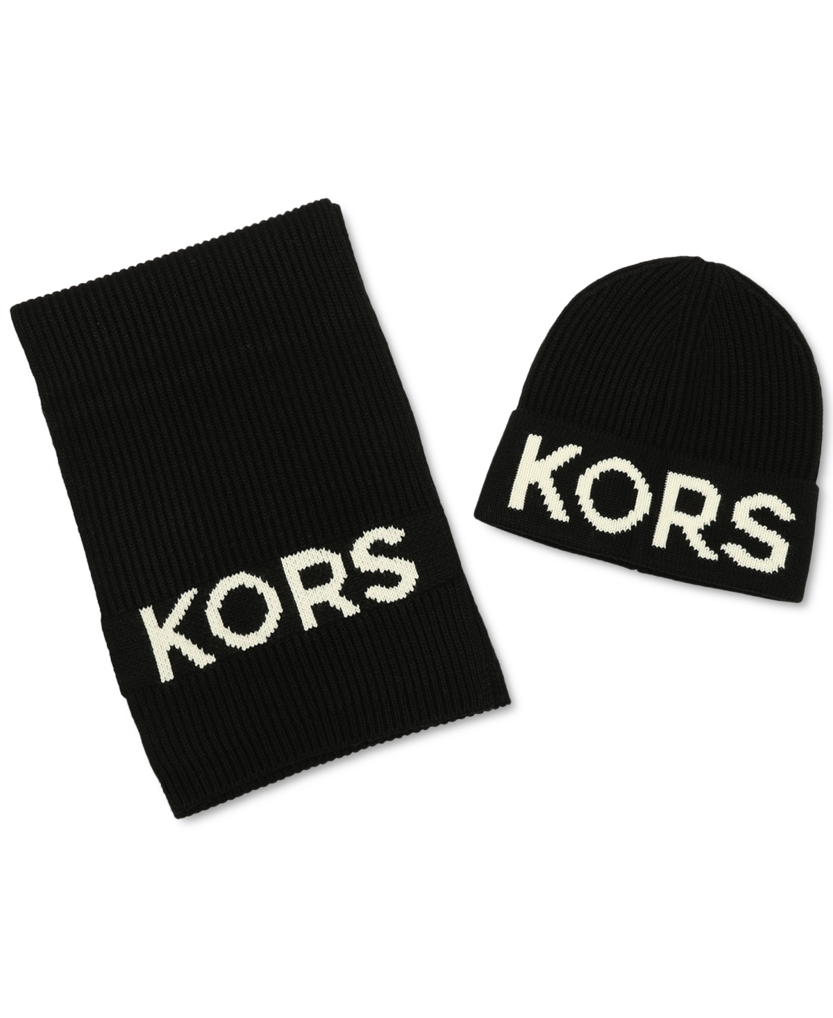 Michael Michael Kors Fisherman's Rib Beanie and Scarf Boxed Gift Set