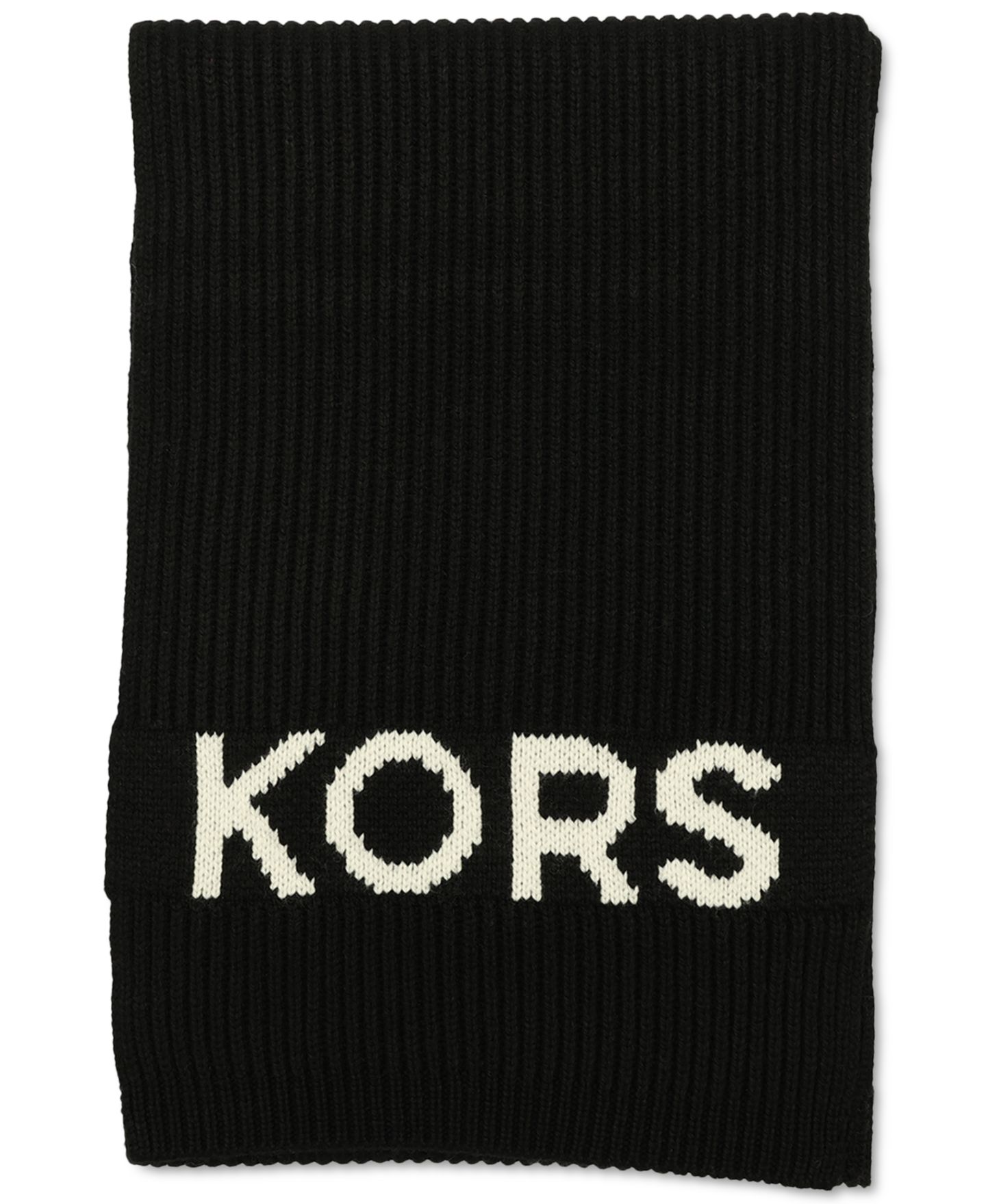 Женские комплекты Michael Kors Fisherman's Rib Beanie and Scarf Boxed Gift Set, цвет: Чёрный — фото 3