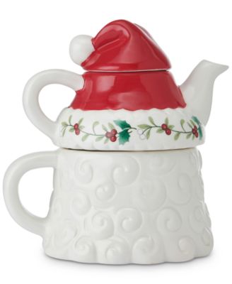 Santa Teapot & Tea Mug for One