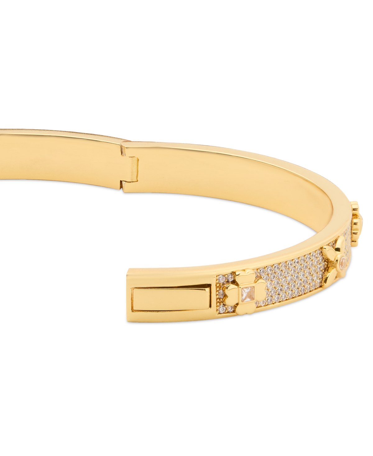Kate Spade New York Gold-Tone Cubic Zirconia Bangle Bracelet -gold
