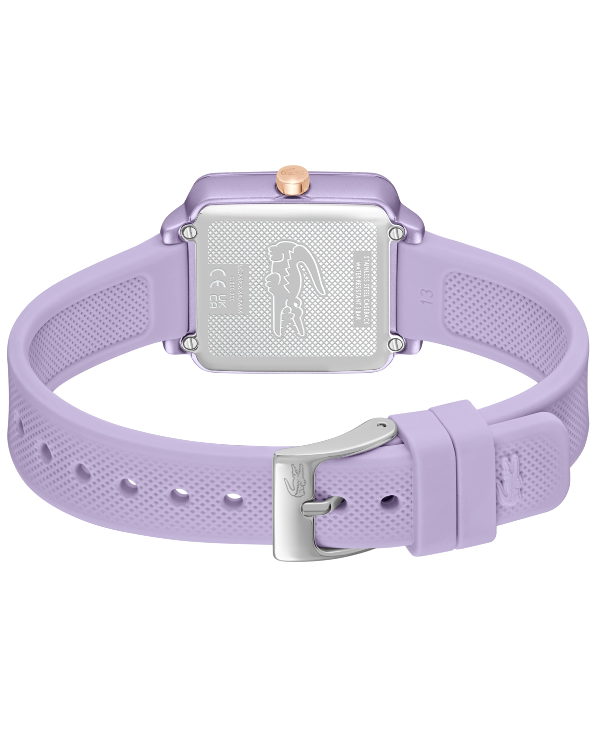 LACOSTE WOMEN'S LACOSTE 12.12 FLOW PURPLE SILICONE STRAP WATCH 26MM 
