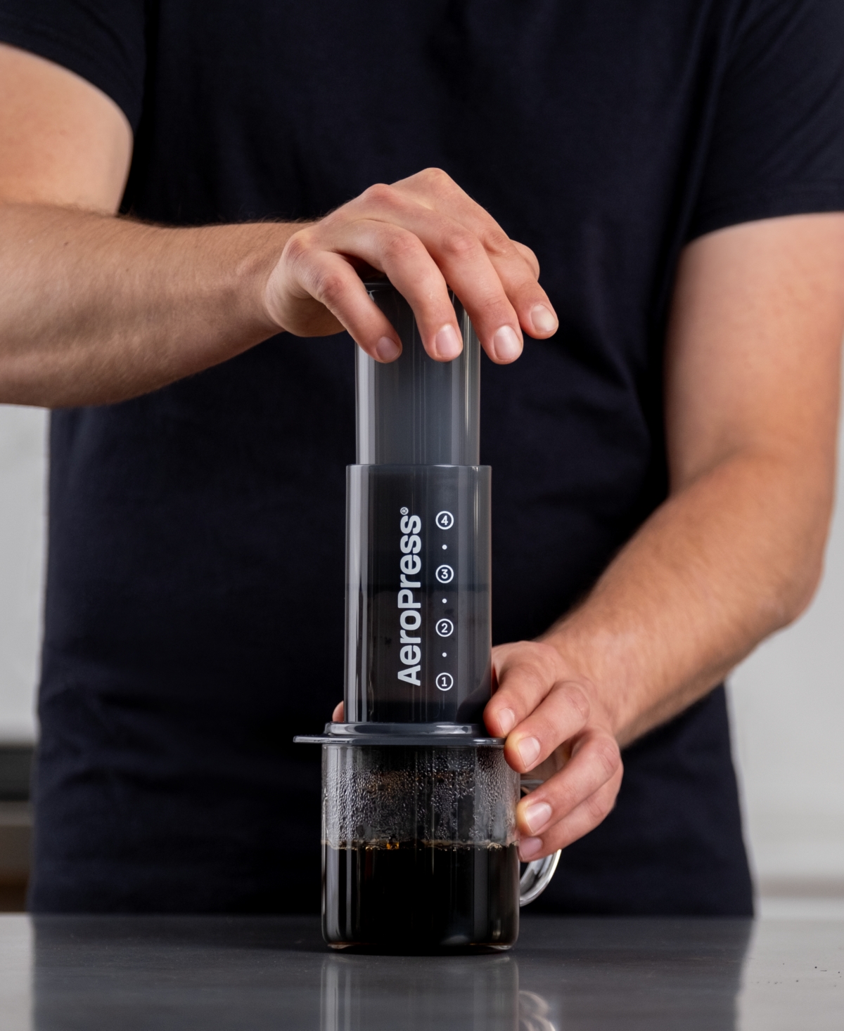 Aeropress 3-in-1 Technology Single-cup Travel Coffee Maker In Gray