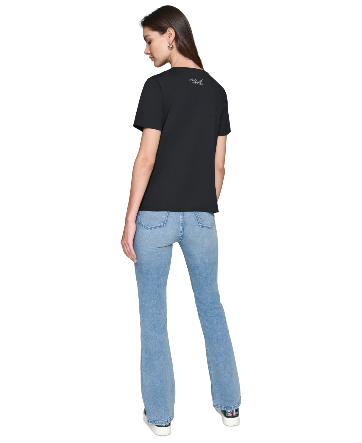 Karl Lagerfeld Paris Women's Rhinestone-Embellished T-Shirt