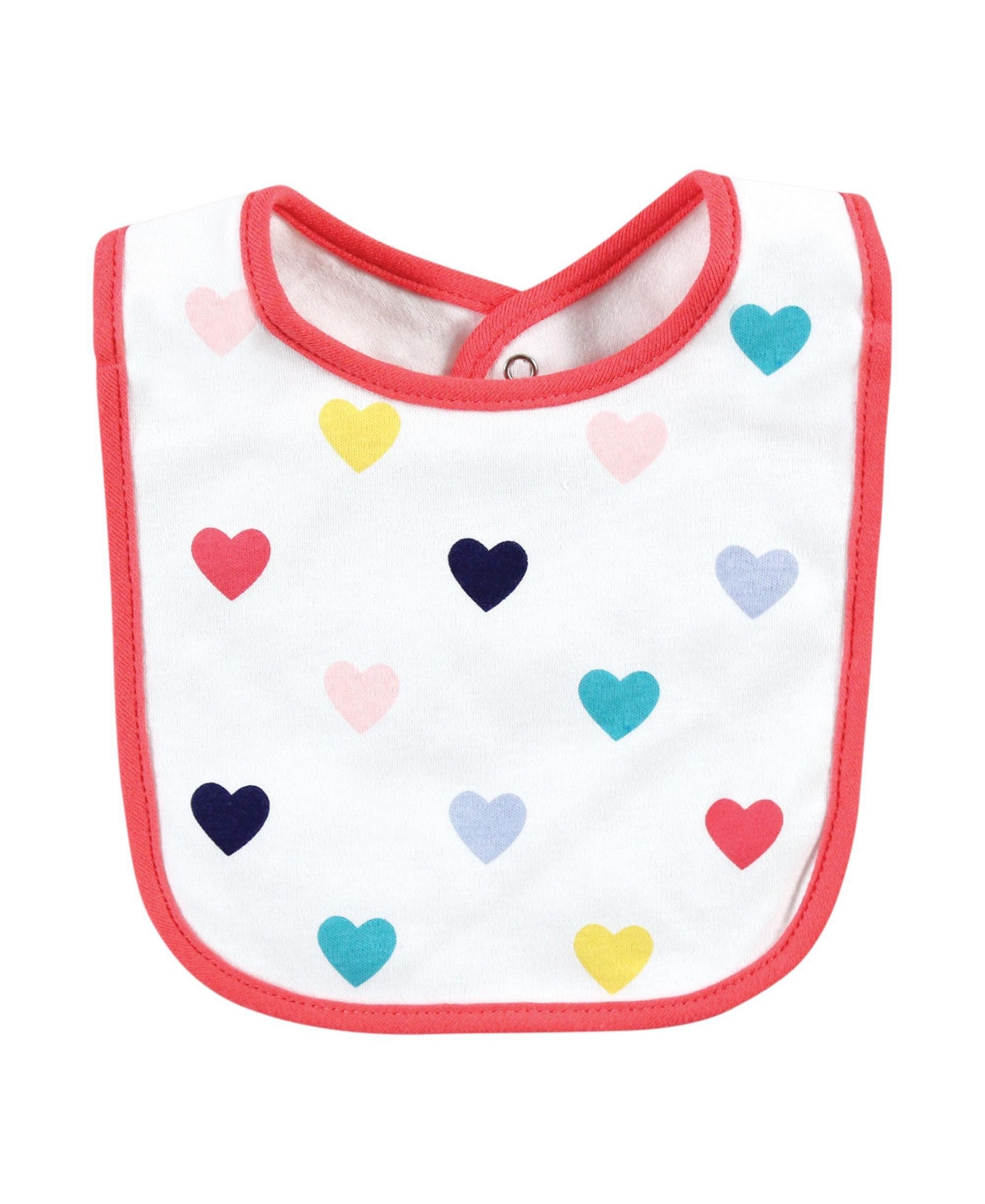 Hudson Baby Infant Girls Cotton Bibs, One Size - Girl bold family