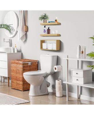 2 Floating Shelves with Invisible Brackets & 1 Rectangular Box