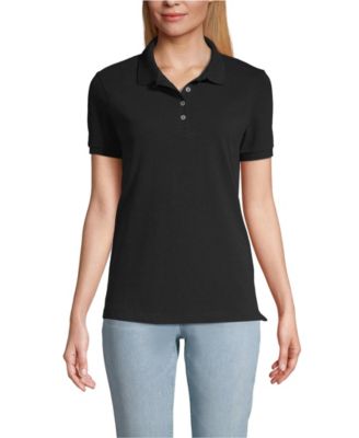 Women's Banded Short Sleeve Fem Fit Mesh Polo