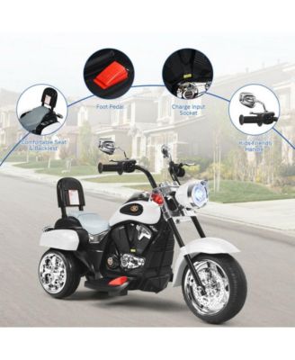 6V Powered Toddler 3-Wheel Motorbike Ride On Toy with Horn and Headlight