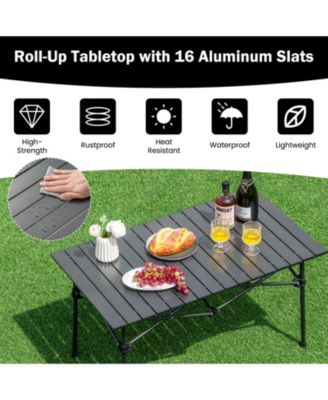 Aluminum Camping Table for 4-6 People with Carry Bag
