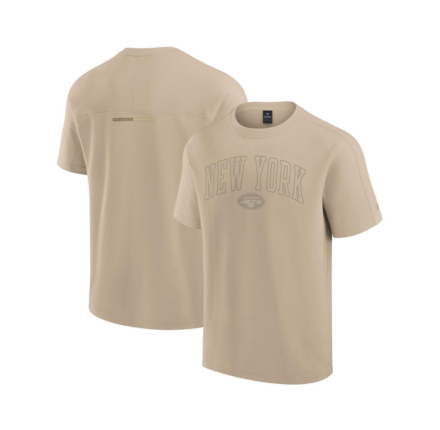 Men's and Women's Khaki New York Jets Elements Heavyweight Tri-Blend T-Shirt