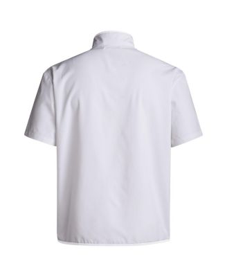 Men's White Nebraska Huskers Coaches Sideline Half-Zip Short Sleeve Jacket