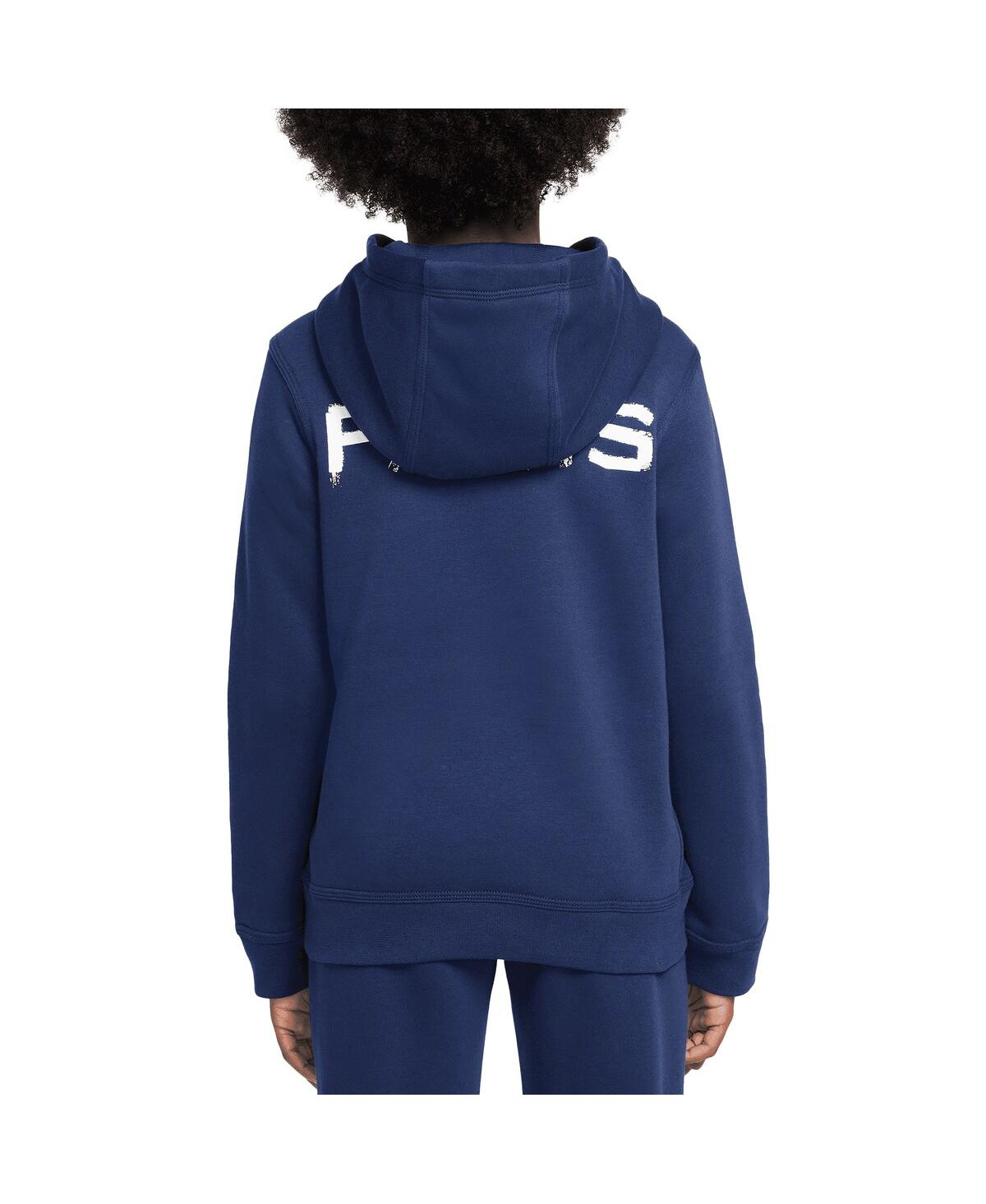 Nike Big Boys and GirlsParis Saint-Germain Club Pullover Hoodie - Navy