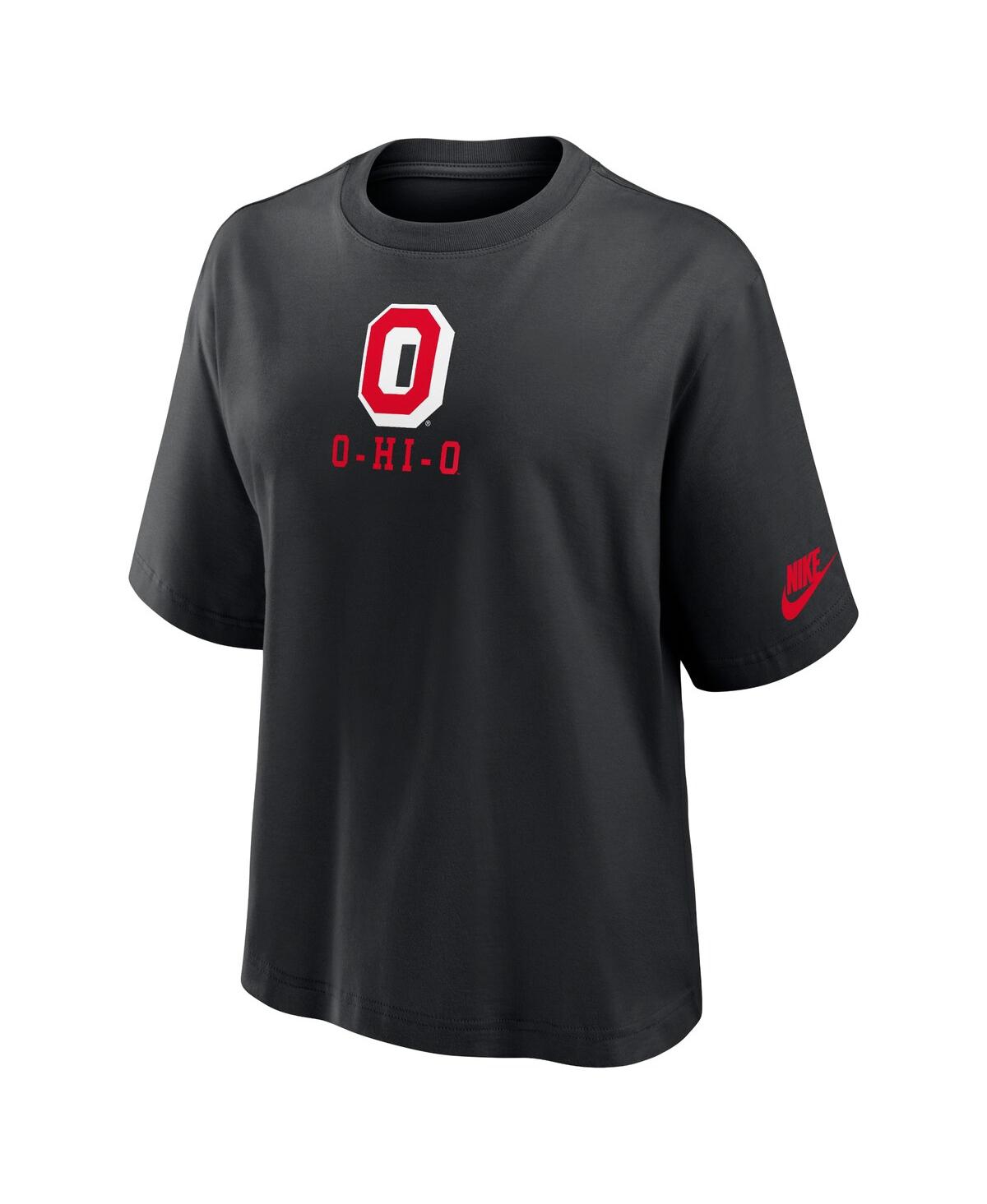 Nike Women's Black Ohio State Buckeyes Boxy Legacy Established T-shirt In Black