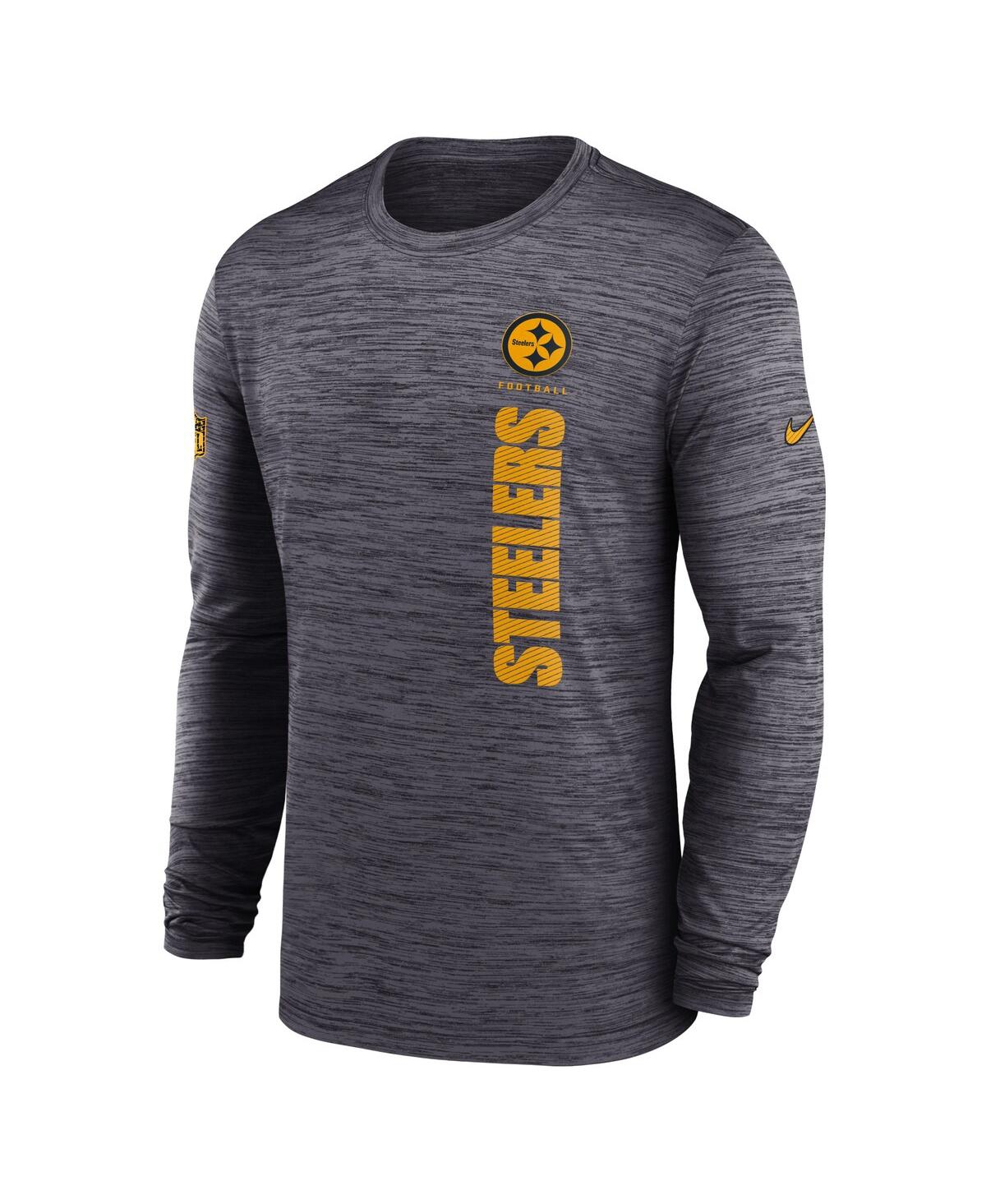 Nike Men'sPittsburgh Steelers 2024 Sideline Velocity Performance Long Sleeve T-Shirt - Black