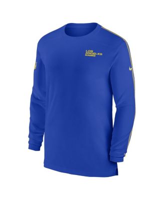 Men's Royal Los Angeles Rams Sideline Coach UV Performance Long Sleeve T-Shirt
