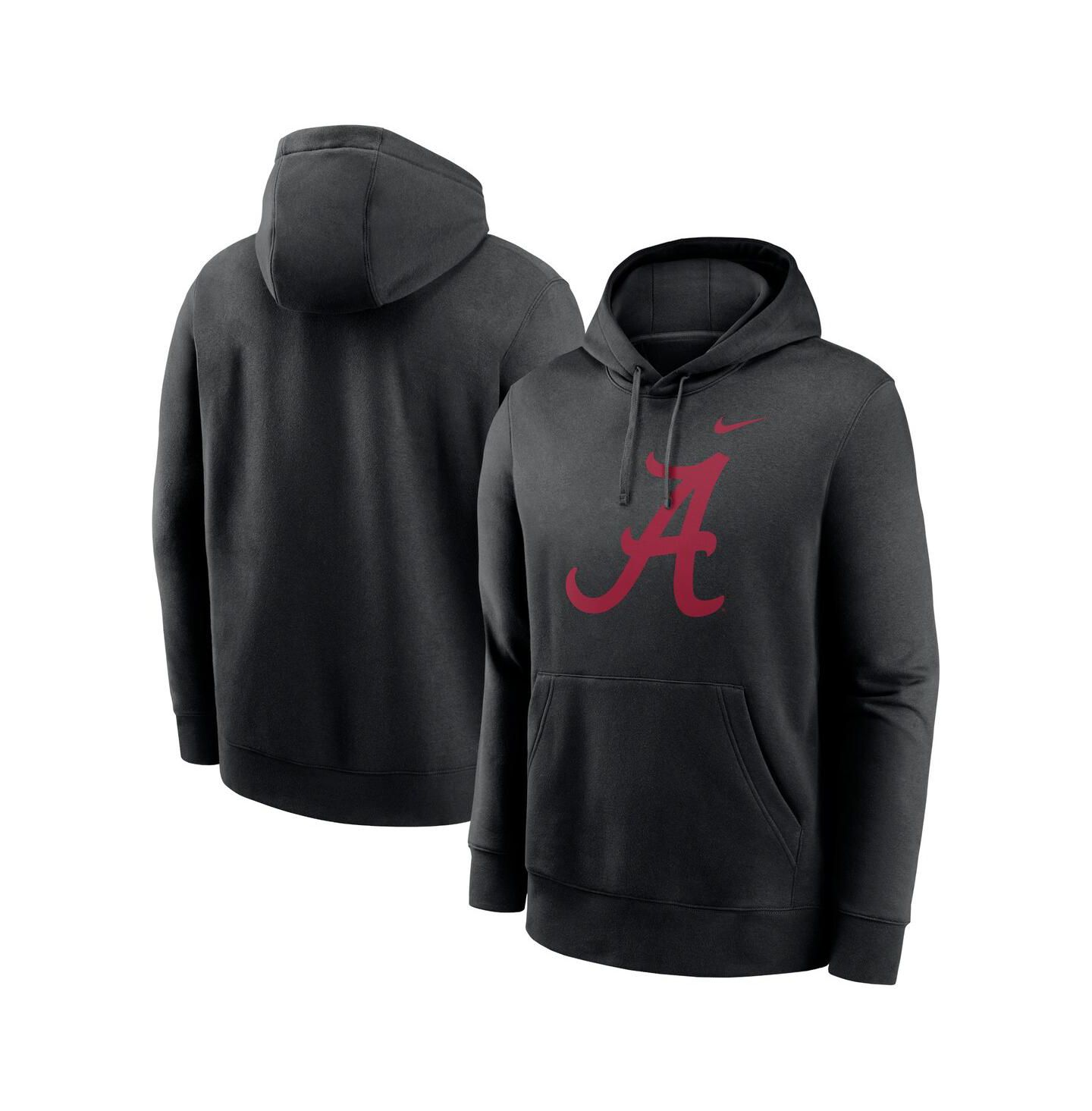 Мужское худи Nike Black Alabama Crimson Tide Primetime Evergreen Club Fleece Pullover — фото 1