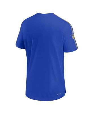 Men's Royal Los Angeles Rams 2024 Sideline Coach UV Performance T-Shirt
