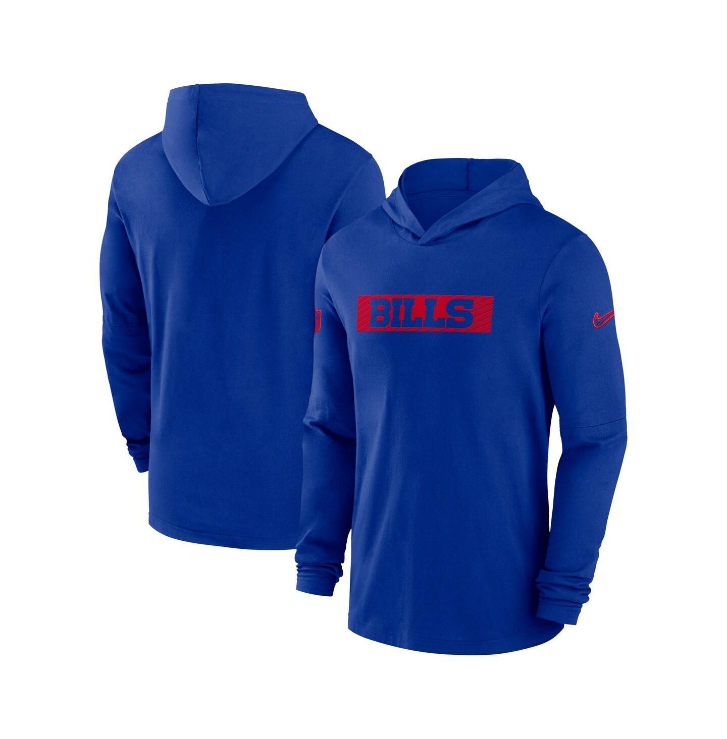 Мужское худи Nike Royal Buffalo Bills Sideline Performance Long Sleeve T-Shirt — фото 1