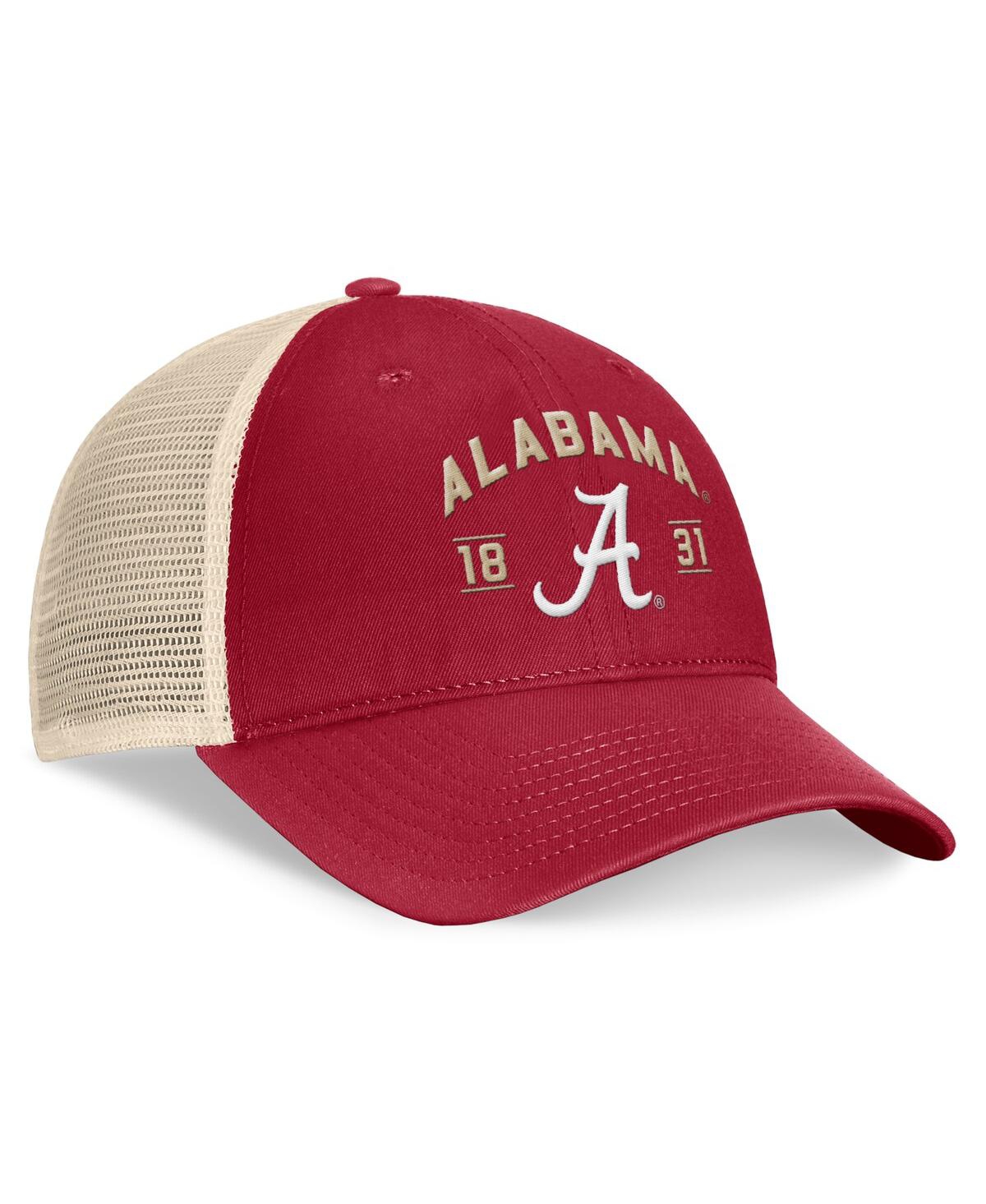 Top of the World Men'sAlabamaTide Heritage Waylon Trucker Adjustable Hat - Crimson, Natural