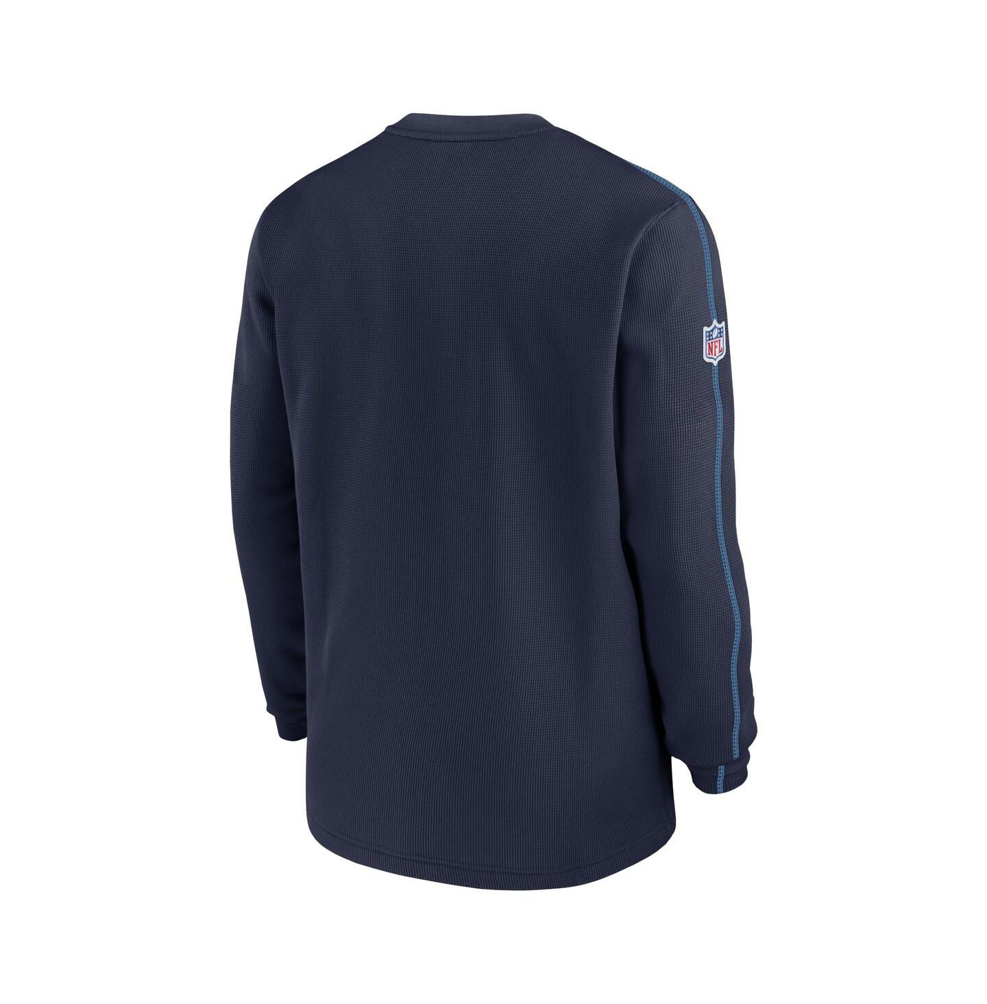 Мужской топ Nike Navy Tennessee Titans 2024 Sideline Coaches Long Sleeve — фото 3