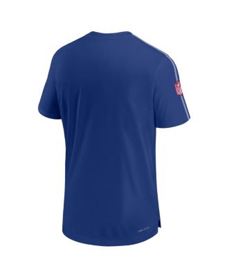 Men's Royal New York Giants 2024 Sideline Coach UV Performance T-Shirt