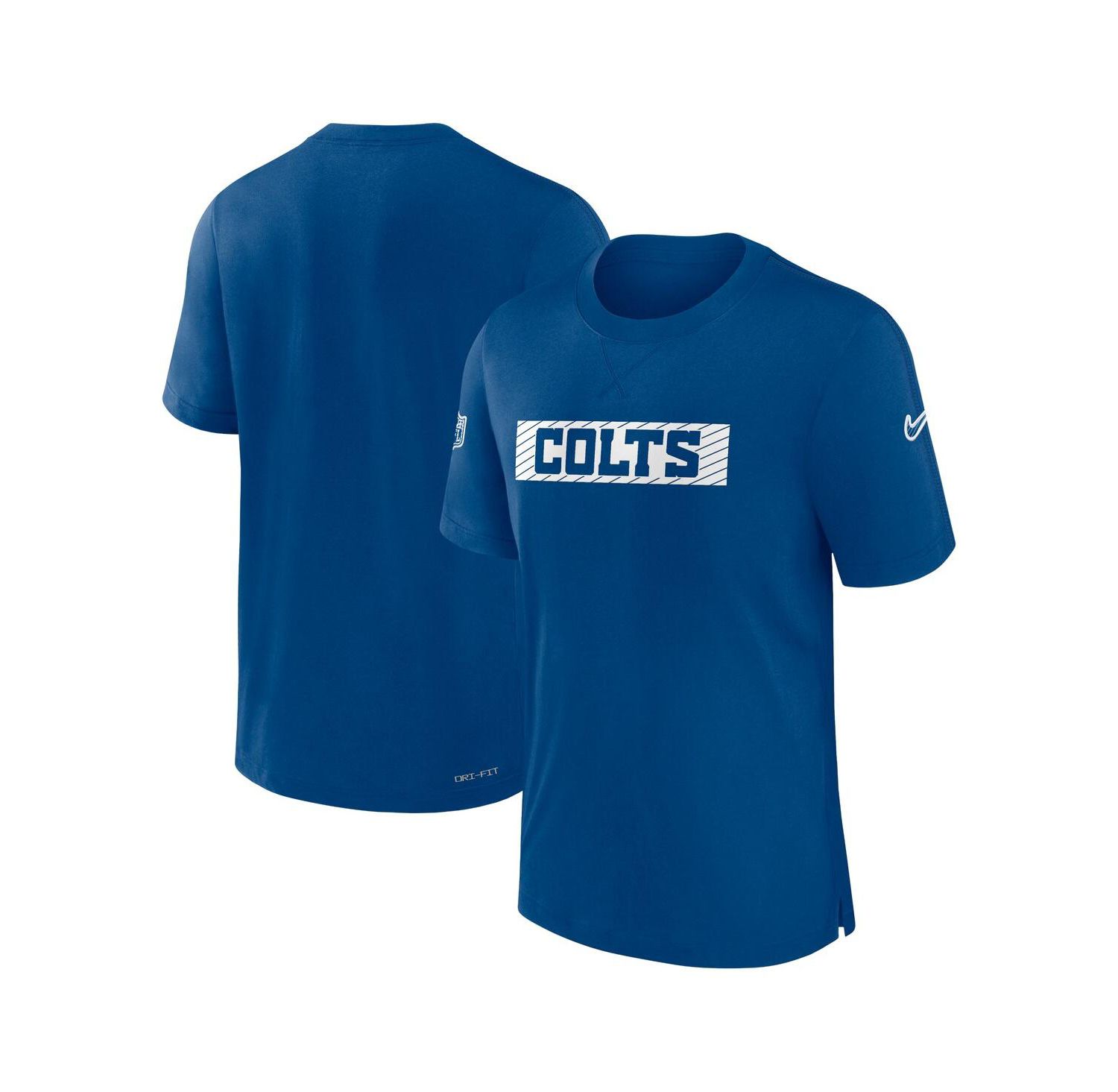 Men's Royal Indianapolis Colts Sideline Player Performance T-Shirt