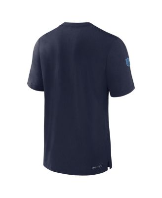 Men's Navy Tennessee Titans Sideline Player Performance T-Shirt