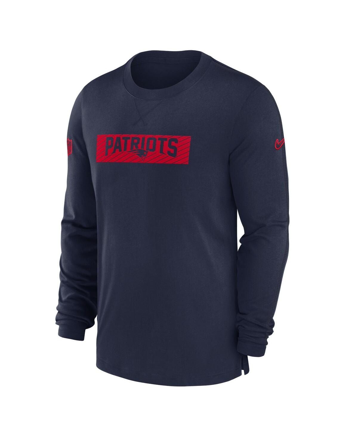 Nike Men'sNew England Patriots Sideline Player Performance Long Sleeve T-Shirt - Navy