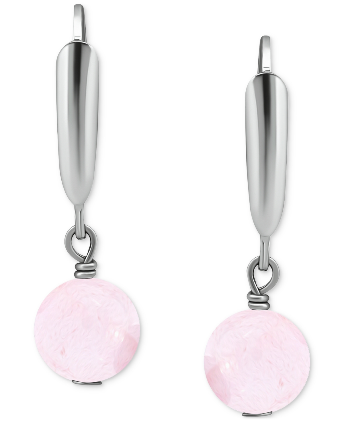 Giani Bernini Howlite Chrysocolla Dangle Leverback Earrings in Sterling Silver (Also in Additional Stones), Created for Macy's