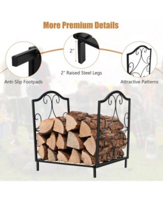 Heavy-Duty Steel Firewood Log Rack