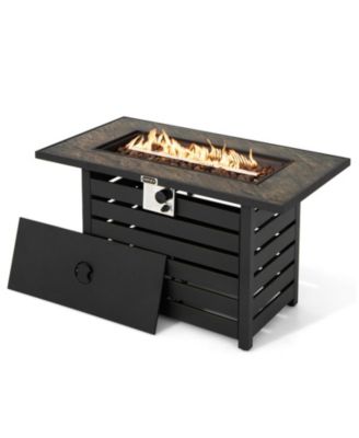 42 Inch 50000 BTU Propane Fire Pit Table with Ore Powder Surface
