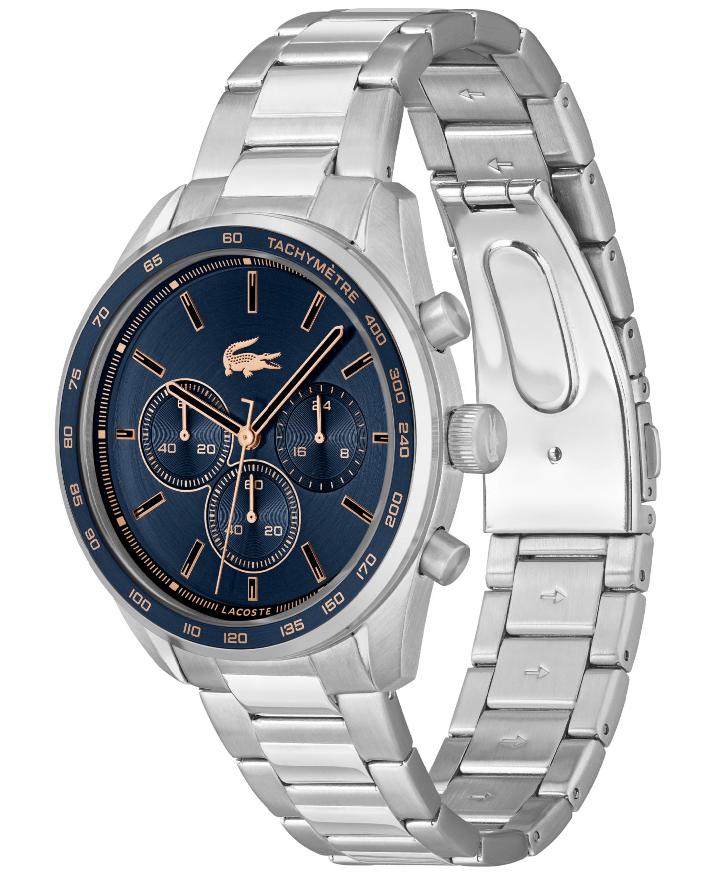 Мужские часы Lacoste Boston Silver Stainless Steel Watch 42mm — фото 2