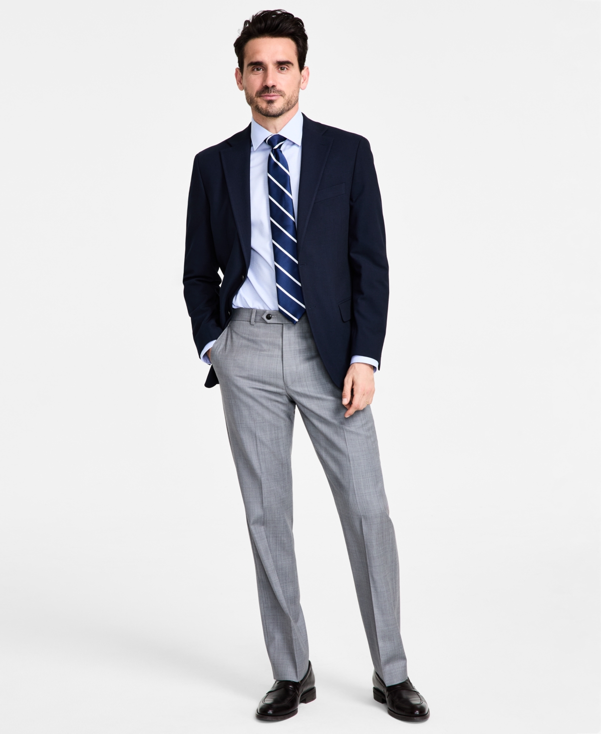 Men's Classic-Fit Twill Blazer - Navy