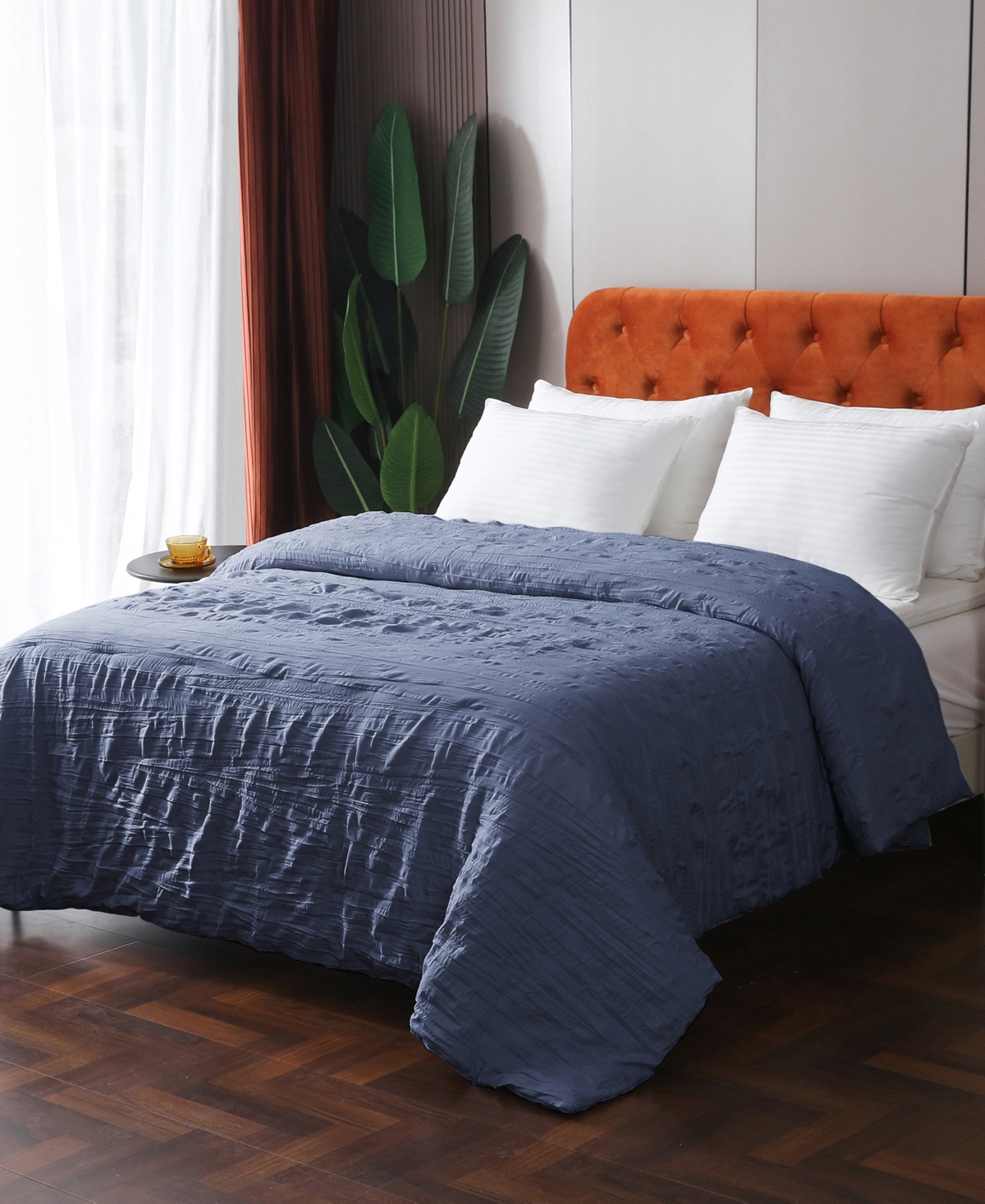 St. James Home St James Home Crinkled Down Alternative Comforter, Twin In Blue