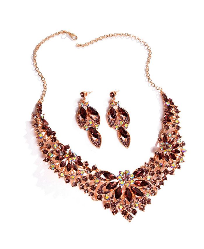 SOHI Women's Foliage Jewellery Set