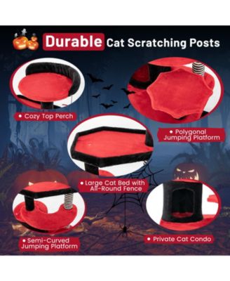 Gothic Cat Tree with Cat Bed Cat Condo and Sisal Scratching Post