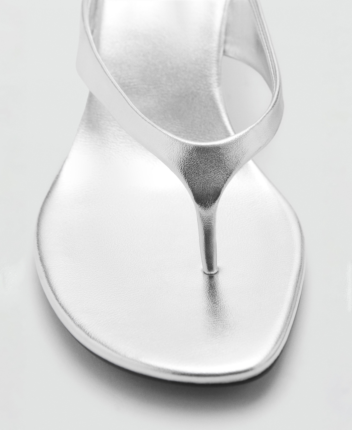 Mango Women's Metallic Heel Sandals